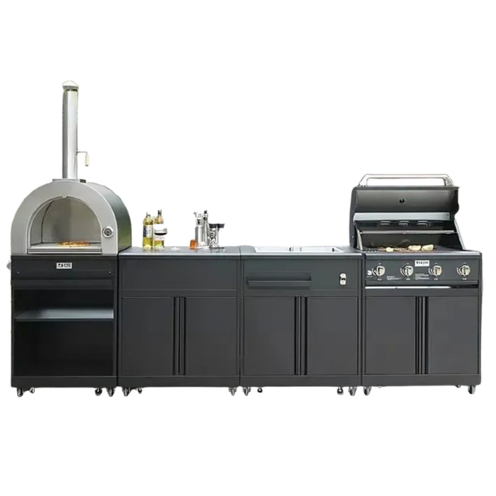 GourmetMaster Outdoor Kitchen with Pizza Oven