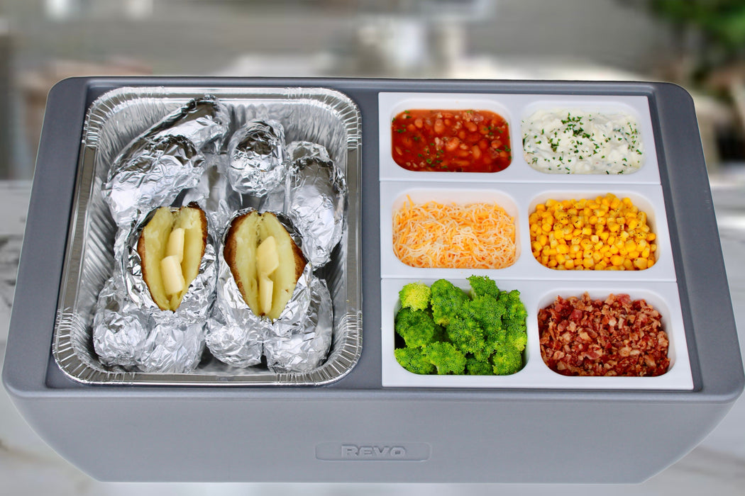 REVO Dubler HEAT Flameless Chafer | Metallic Gray by REVO COOLERS, LLC