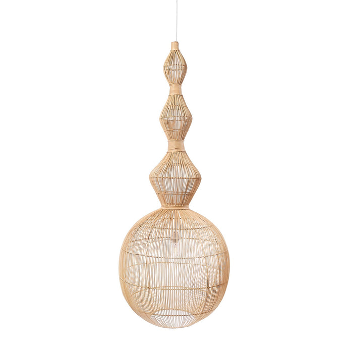Serene Rattan Pendant 4-Tier Ceiling Light