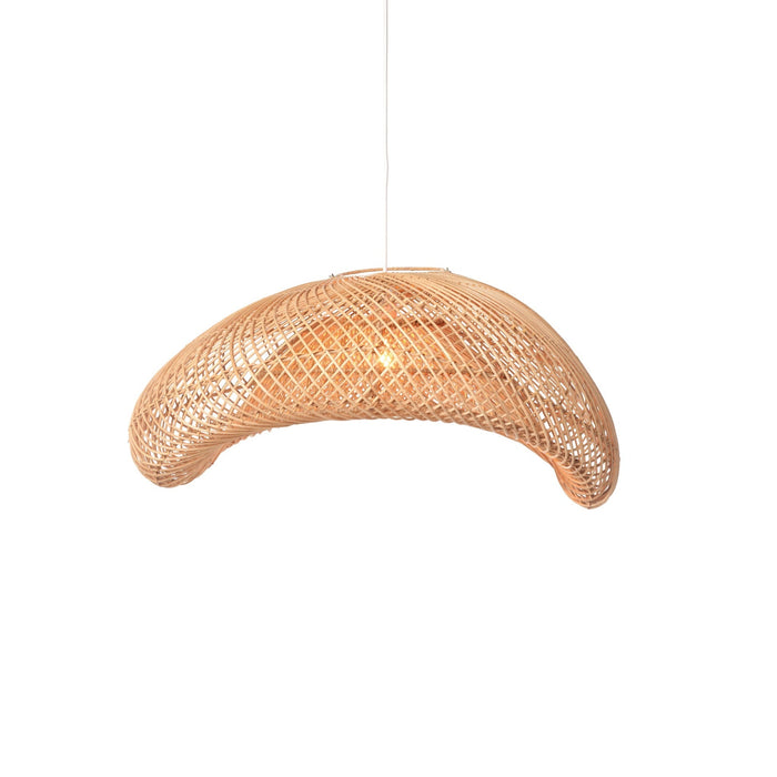 Rattan Arch Wavy Pendant Light - Large