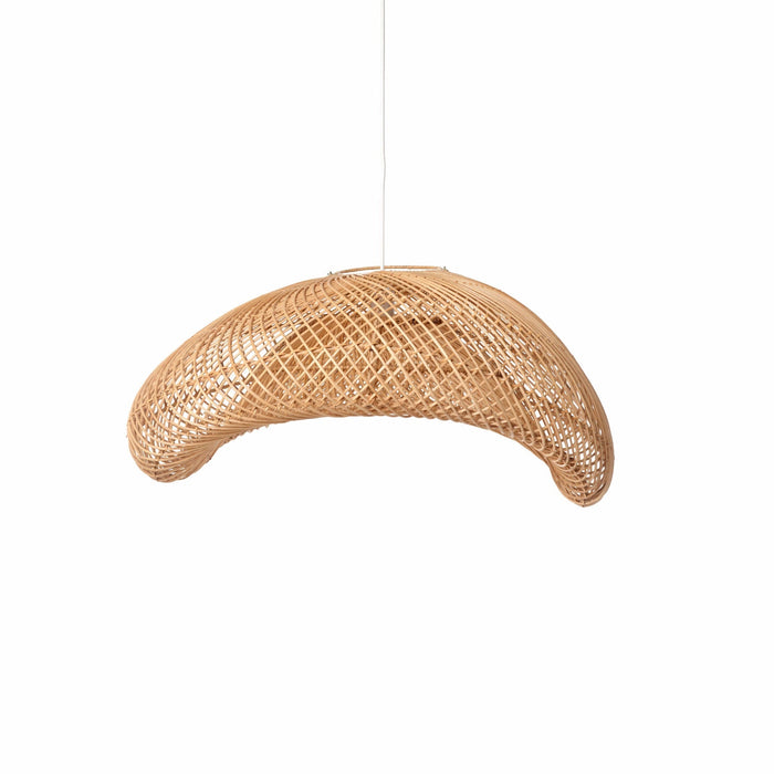 Rattan Arch Wavy Pendant Light - Large