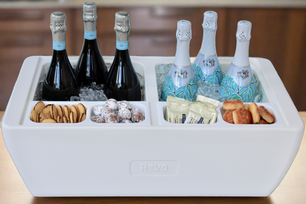 REVO insulated beverage tub for ice bucket, beer bucket, wine bucket and champagne bucket. It also fits half size food trays, hot or cold.