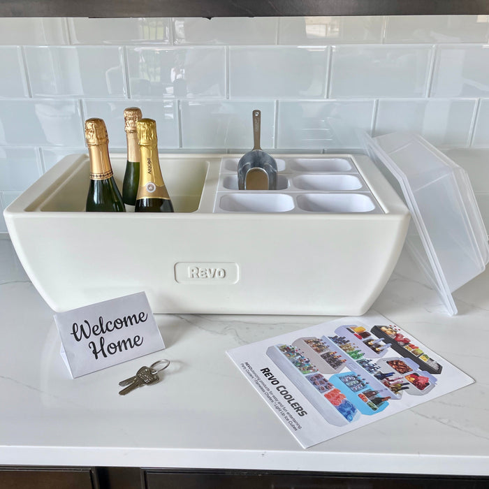REVO insulated beverage tub for ice bucket, beer bucket, wine bucket and champagne bucket. It also fits half size food trays, hot or cold.
