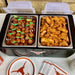 The Dubler HEAT is unique innovation as a flameless chafer and cooler combination that fits two 1/2 size food pans and up to 4” depth.  The premium insulation, along with the heat packs and placing hot food trays straight from oven, provide a slow drop in temperature over time.  Enjoy hot to eventually warm food for hours while the outside remains safe to touch for easy mobility.