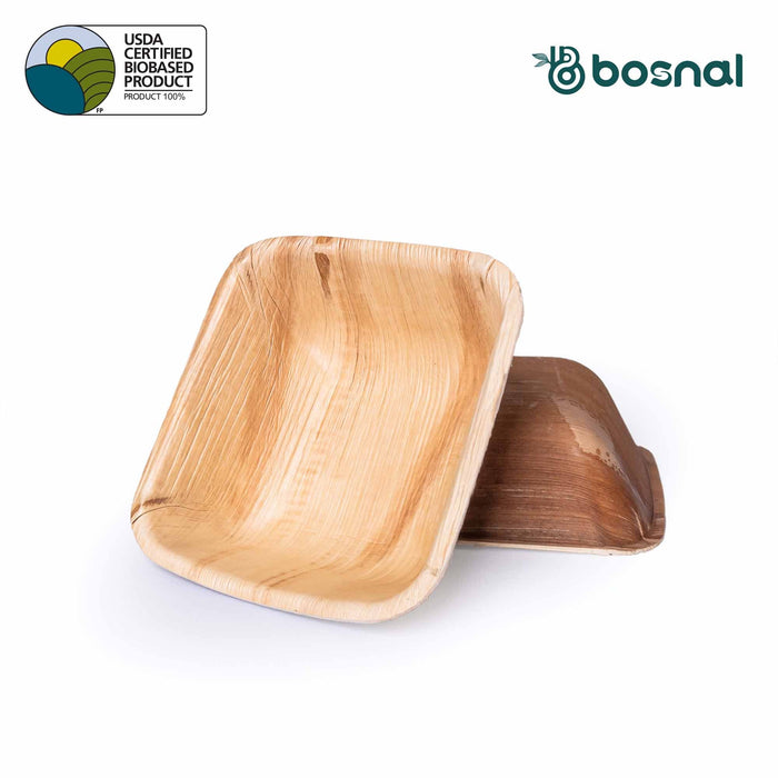 Palm Leaf Biodegradable Bowls, 5 inch, Square
