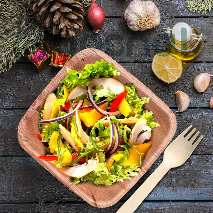 Palm Leaf Biodegradable Bowls, 5 inch, Square