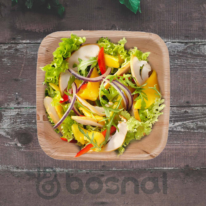 Palm Leaf Biodegradable Bowls, 5 inch, Square