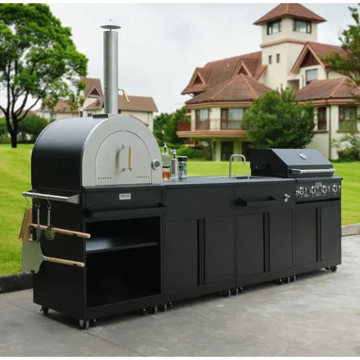 GourmetMaster Outdoor Kitchen with Pizza Oven